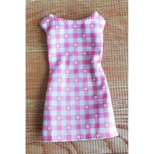 Barbie Newborn Pups #HCK75 Barbie Pink Check Dress Only
